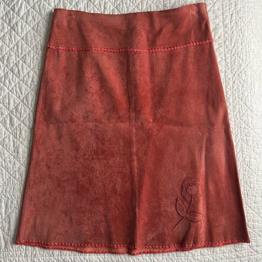 Suede Mid length skirt
